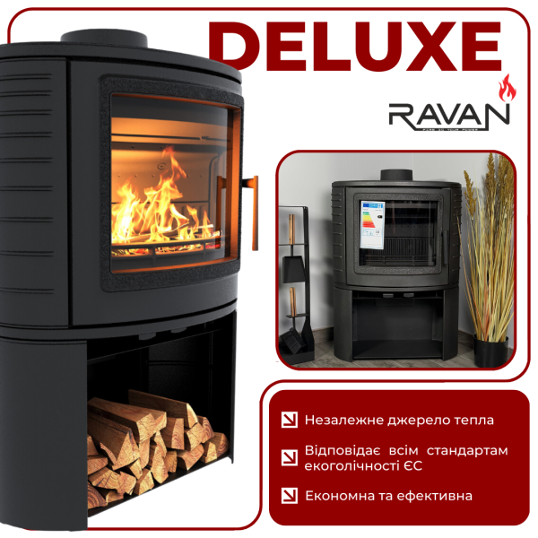 Піч-камін Ravan Deluxe 14 кВт 2390-