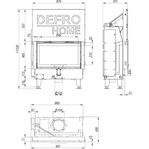 Камінна топка Defro Home IMPULS M G IMPULS M G