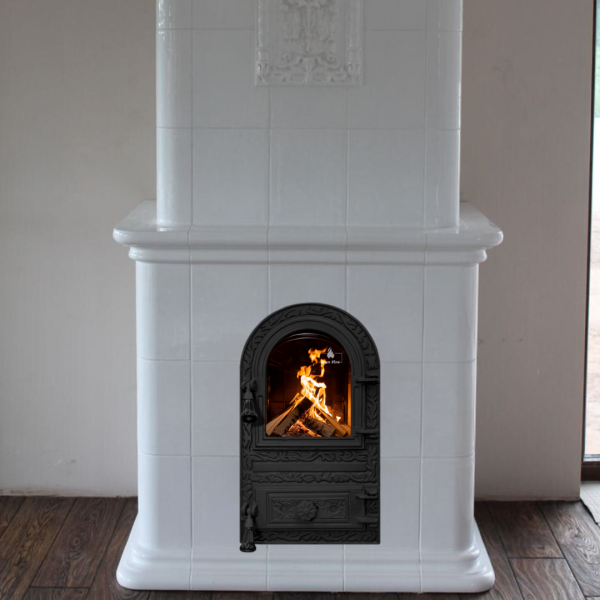 Дверка чавунна пічна Linda Дверцята чавунні пічні Iron Fire Дверцята для печі зі склом 310х530 мм 2330-02