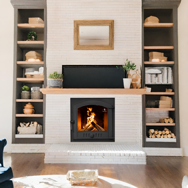 Дверцята чавунні для каміна з вогнетривким склом Iron Fire Дверцята топкові чавунні Style 50 485х485 мм 2300-02