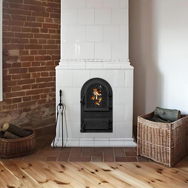 Дверцята чавуннa пічнa Palm Дверцята чавунні пічні Iron Fire Дверцята для печі зі склом 305х520 мм 2351-02