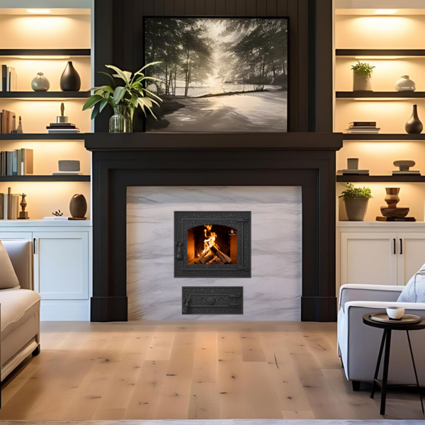 Комплект чавунних пічних дверцят Bastion L 460x400 мм + піддувальна 375х175 мм Дверцята для барбекю Iron Fire 2311-02