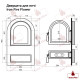Дверцята чавунні пічні Flower Дверцята чавунні пічні Iron Fire Дверцята для печі зі склом 305х520 мм 2302-02