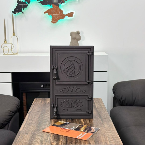 Дверцята чавунні пічні Fiona WG 305x510 мм Дверцята чавунні пічні Iron Fire Чавунні дверцята для печі 2322-02