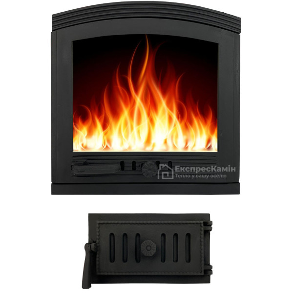 Дверцята для печі роздільні "Lexy" 500х520 мм + піддувало 2343-02