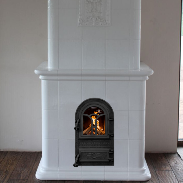 Дверцята чавунні пічні Fagure Дверцята чавунні пічні Iron Fire Дверцята для печі зі склом 305х520 мм 2303-02