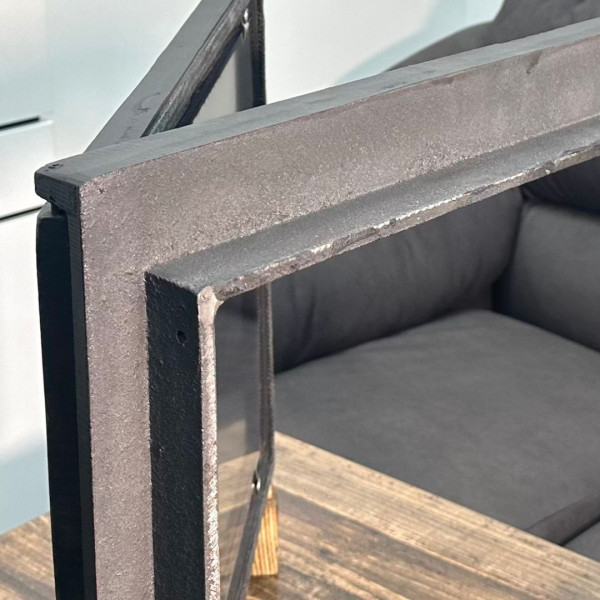 Дверцята чавунні для каміна з вогнетривким склом Iron Fire Дверцята топкові чавунні Neil 575х495 мм 2353-02