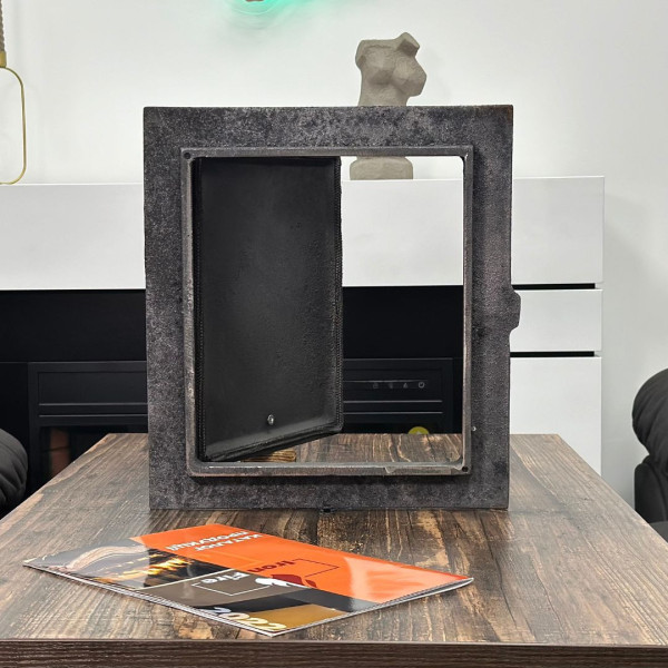 Дверцята чавунні для каміна та барбекю Iron Fire Дверцята топкові чавунні на камін Style 35 WG 350х390 мм 2323-02