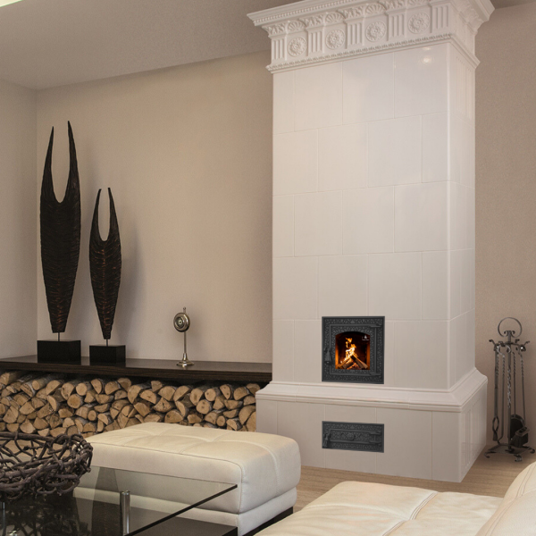 Дверцята чавунні для каміна з вогнетривким склом Iron Fire Дверцята топкові чавунні Bastion S 370x400 мм 2325-02