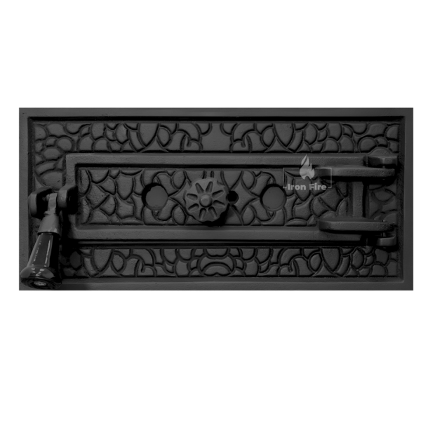 Дверцята зольників Bastion Чавунні дверцята піддувальні Iron Fire Чавун двері піддувальні 375x175 мм 2315-02