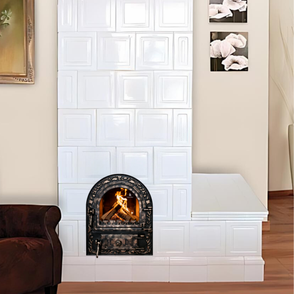 Дверцята чавунні пічні Artik Дверцята чавунні пічні Iron Fire Дверцята для печі зі склом 460х560 мм 2306-02