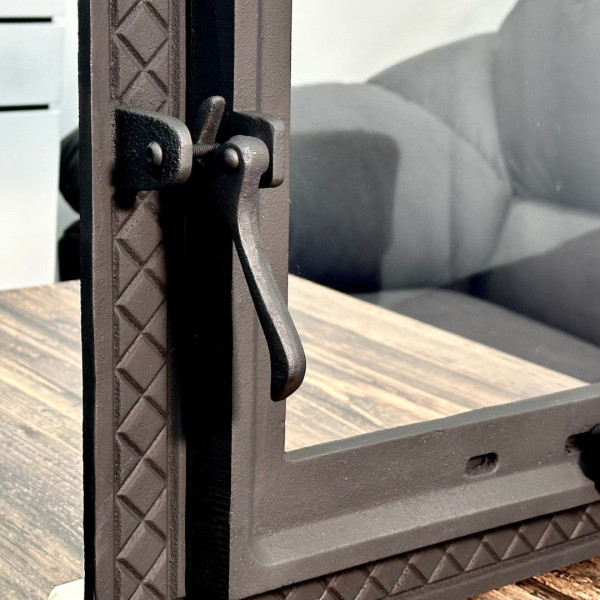 Дверцята чавунні для каміна з вогнетривким склом Iron Fire Дверцята топкові чавунні Megan 590х485 мм 2326-02