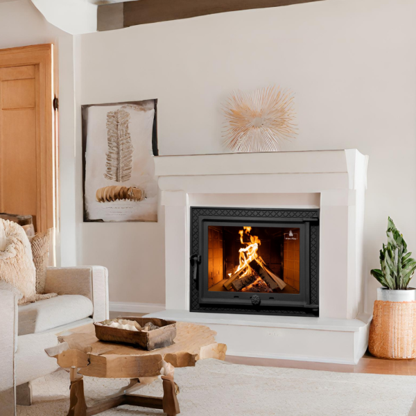 Дверцята чавунні для каміна з вогнетривким склом Iron Fire Дверцята топкові чавунні Megan 590х485 мм 2326-02