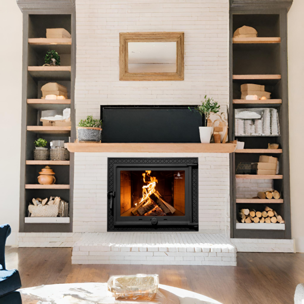 Дверцята чавунні для каміна з вогнетривким склом Iron Fire Дверцята топкові чавунні Megan 590х485 мм 2326-02