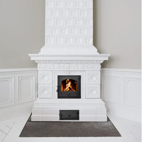 Комплект чавунні дверцята з вогнетривким склом Iron Fire Style 40 390х390 мм + піддувальні 315х165 мм 2316-02