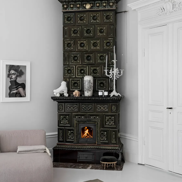 Дверцята чавунні для каміна з вогнетривким склом Iron Fire Дверцята топкові чавунні Style 35 350x390 мм 2307-02