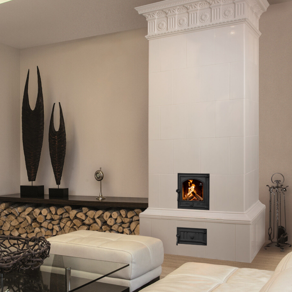 Дверцята чавунні для каміна з вогнетривким склом Iron Fire Дверцята топкові чавунні Style 35 350x390 мм 2307-02