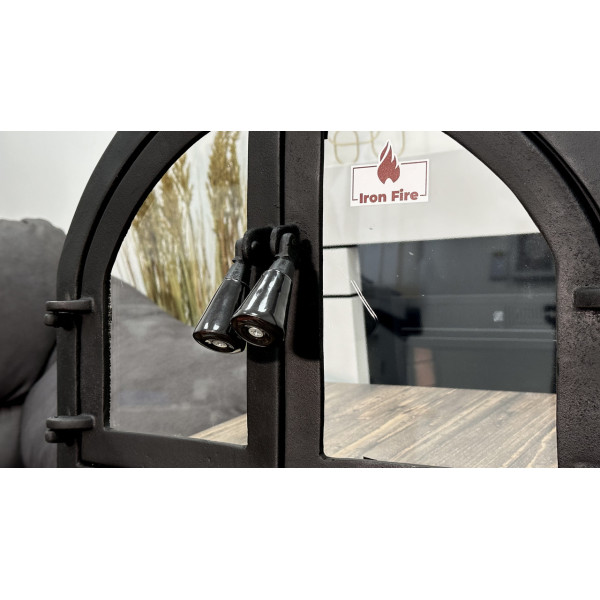 Комплект чавунні дверцята з вогнетривким склом Iron Fire Sabina 550x410 мм + піддувальні 315х165 мм 2357-02