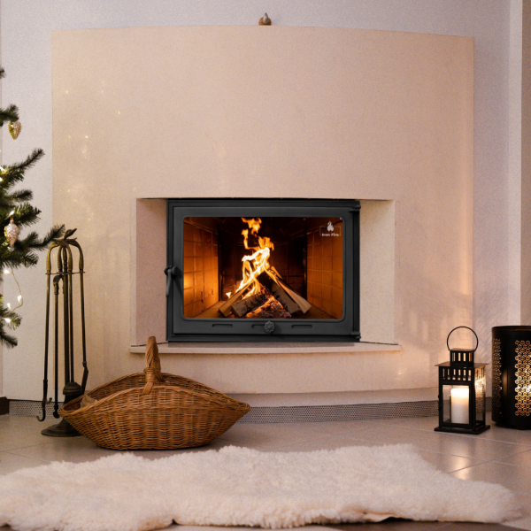 Дверцята чавунні для каміна з вогнетривким склом Iron Fire Дверцята топкові чавунні Style 75 730х540 мм 2308-02