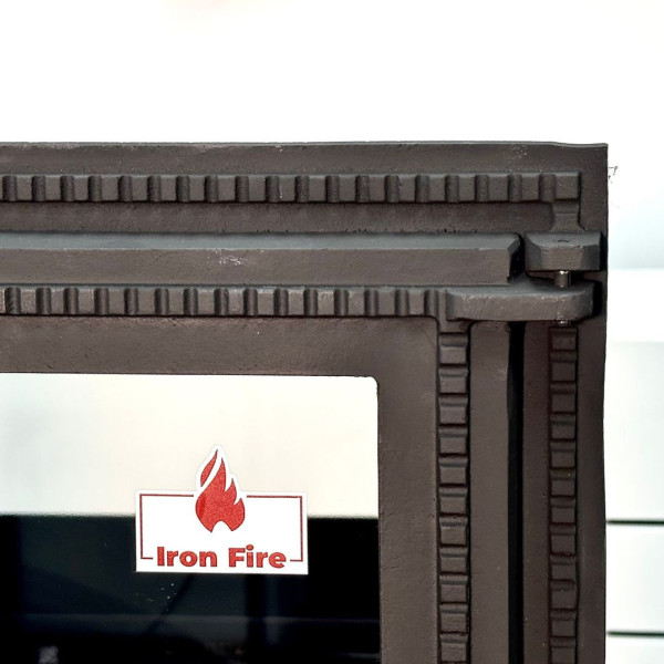 Дверцята чавунні для каміна з вогнетривким склом Iron Fire Дверцята топкові чавунні Brown 440х640 мм 2328-02