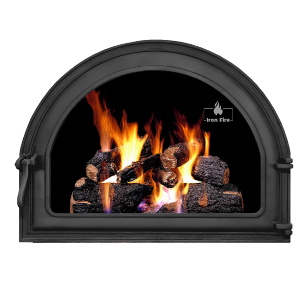 Дверцята чавунні для каміна з вогнетривким склом Iron Fire Дверцята топкові чавунні Viola 585х440 мм 2298-02