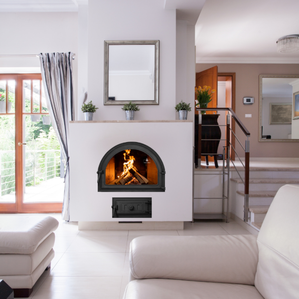 Дверцята чавунні для каміна з вогнетривким склом Iron Fire Дверцята топкові чавунні Viola 585х440 мм 2298-02