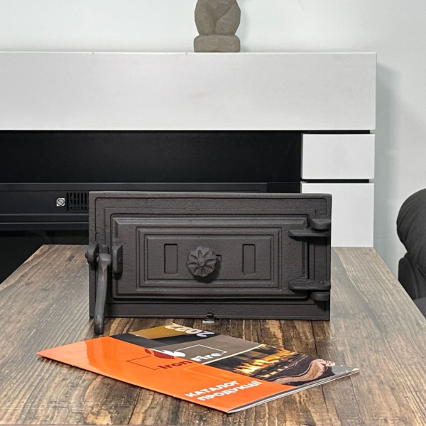 Комплект дверцята пічні для каміна та барбекю Iron Fire Adeline 550х410 мм + піддувальні 315х165 мм 2358-02