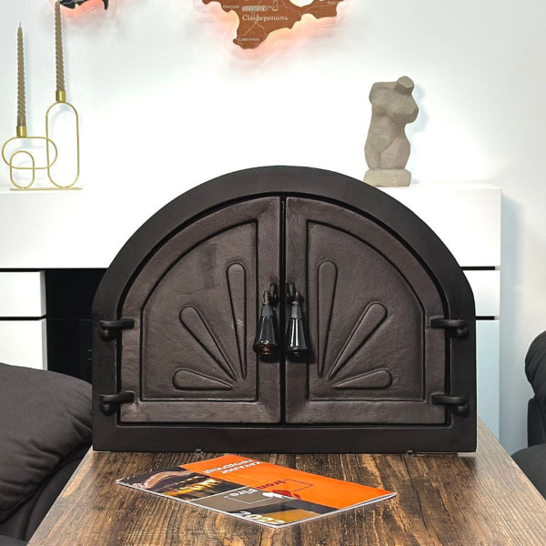 Комплект дверцята пічні для каміна та барбекю Iron Fire Adeline 550х410 мм + піддувальні 315х165 мм 2358-02