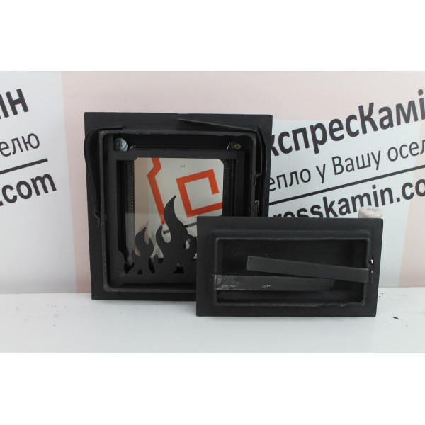 Дверцята пічні роздільні зі склом "TAYLOR" 250x270 мм 2309-02