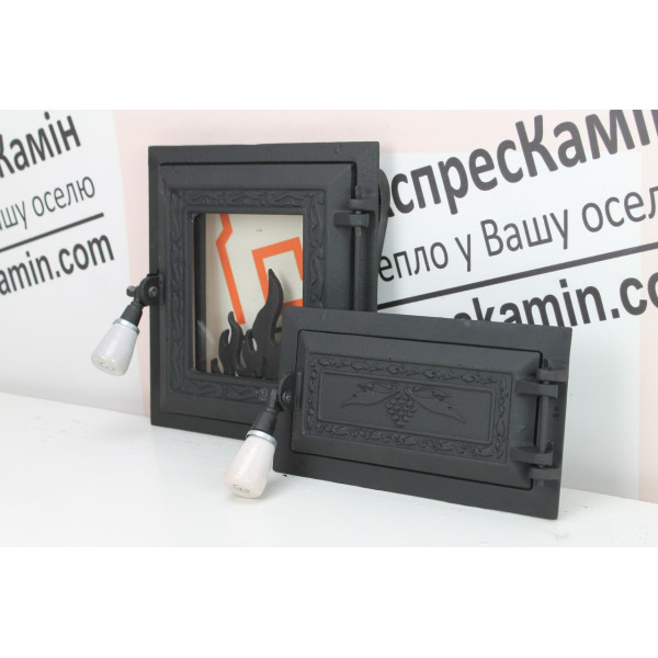 Дверцята пічні роздільні зі склом "TAYLOR" 250x270 мм 2309-02