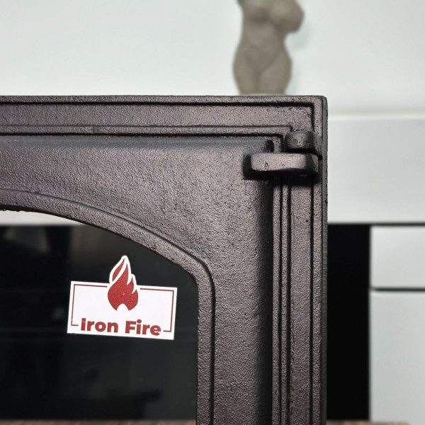 Дверцята чавунні для каміна з вогнетривким склом Iron Fire Дверцята топкові чавунні Style 40 390x390 мм 2299-02