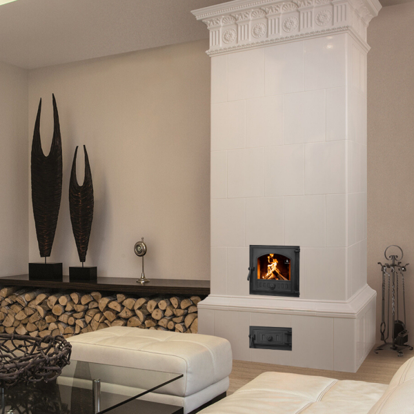 Дверцята чавунні для каміна з вогнетривким склом Iron Fire Дверцята топкові чавунні Style 40 390x390 мм 2299-02